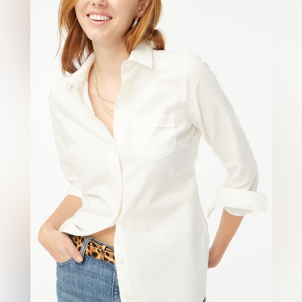 J. Crew Women's Button-Down Shirt in White